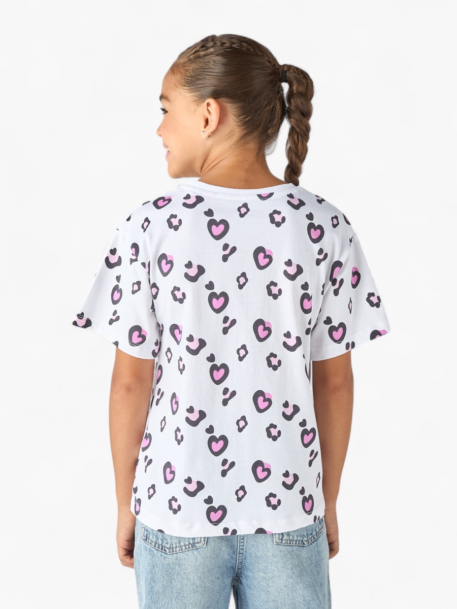 Bow Embellished T-Shirt with Short Sleeves