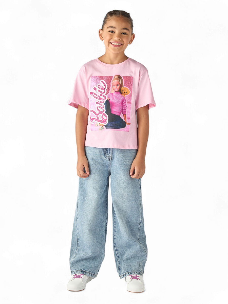 Graphic Print T-Shirt with Short Sleeves