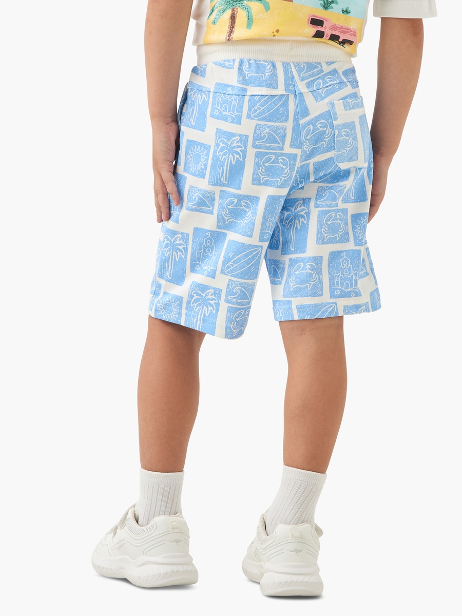 Printed Shorts with Drawstring Closure