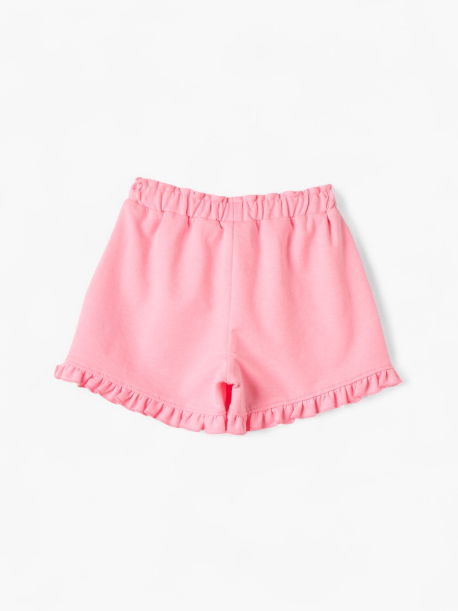 Solid Shorts with Ruffle Hem