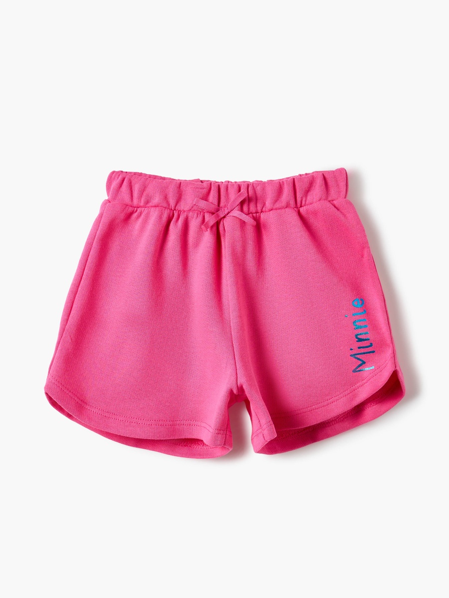Minnie Mouse Print Shorts with Elasticated Waistband - Set of 2