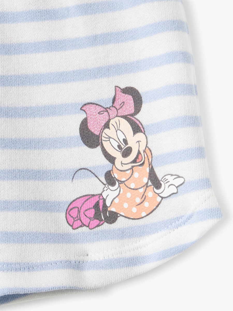 Minnie Mouse Print Shorts with Elasticated Waistband - Set of 2
