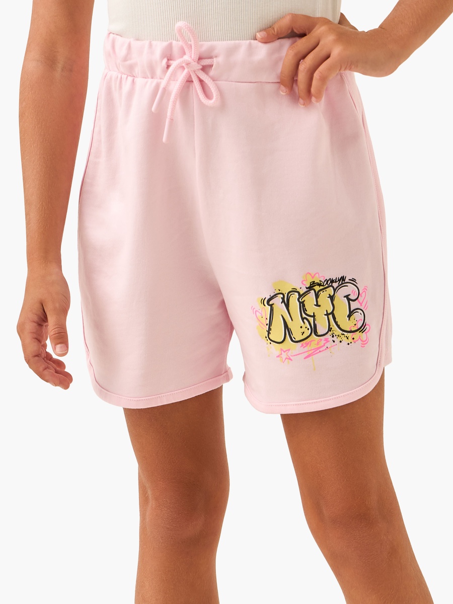 Printed Shorts with Drawstring Closure