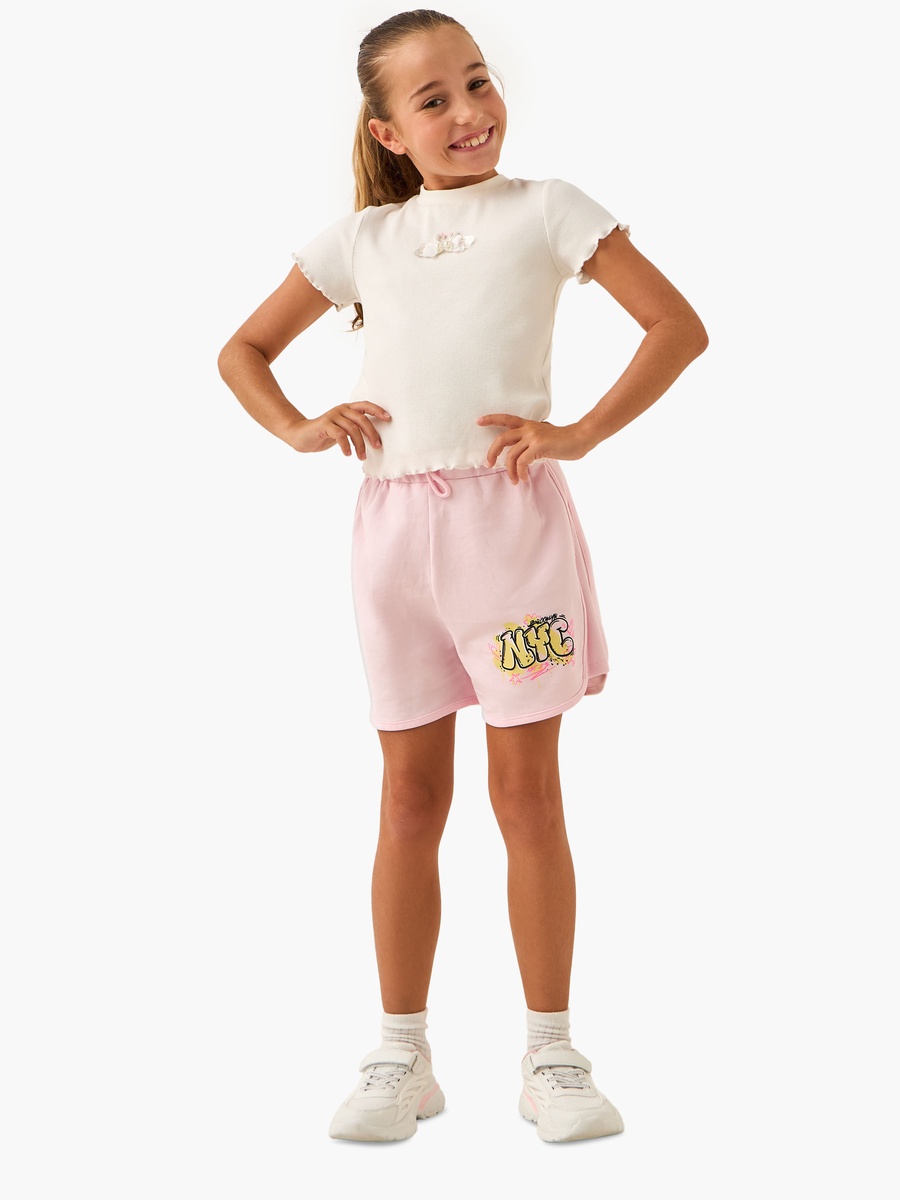 Printed Shorts with Drawstring Closure