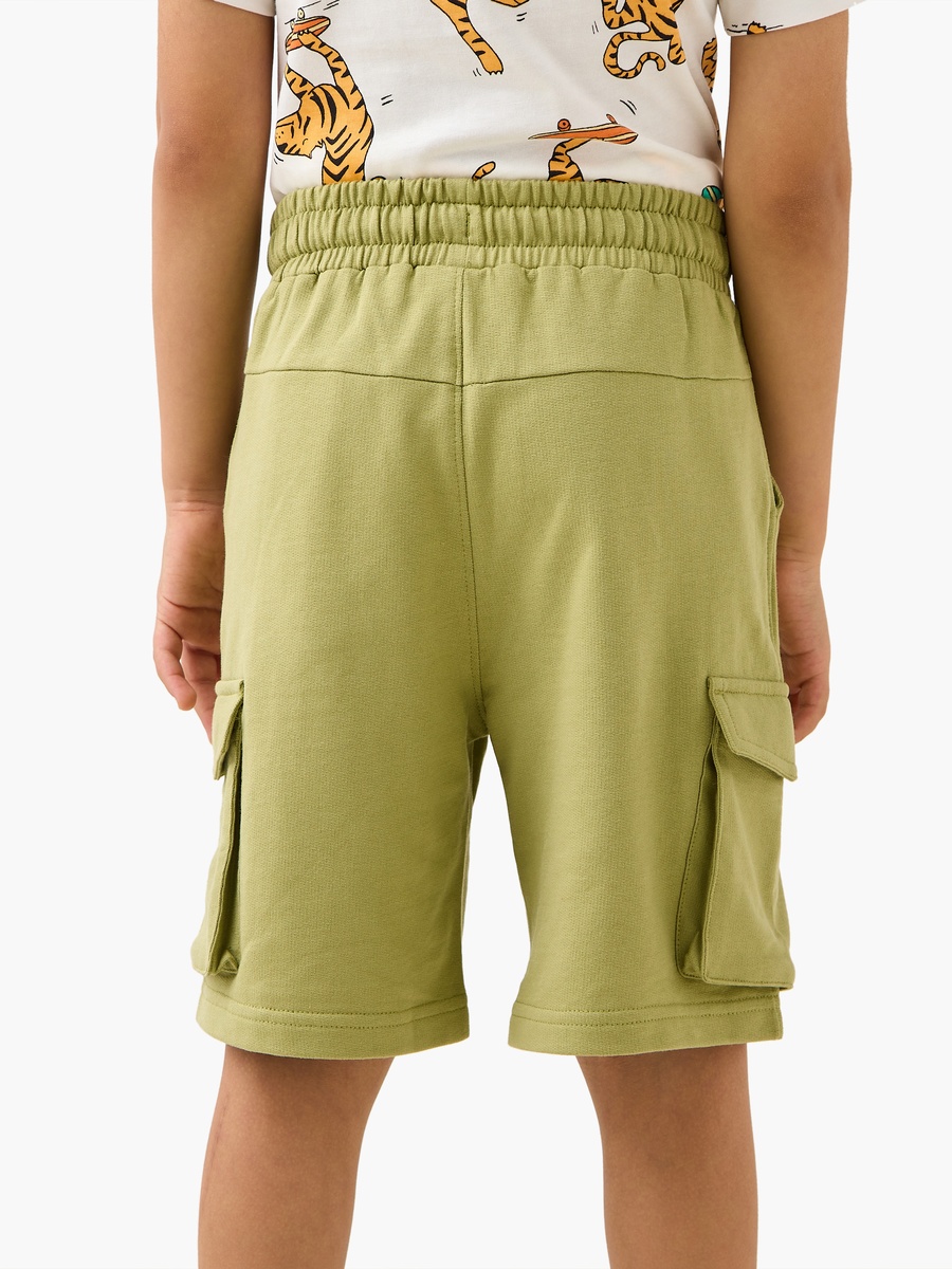 Solid Shorts with Pockets and Drawstring Closure
