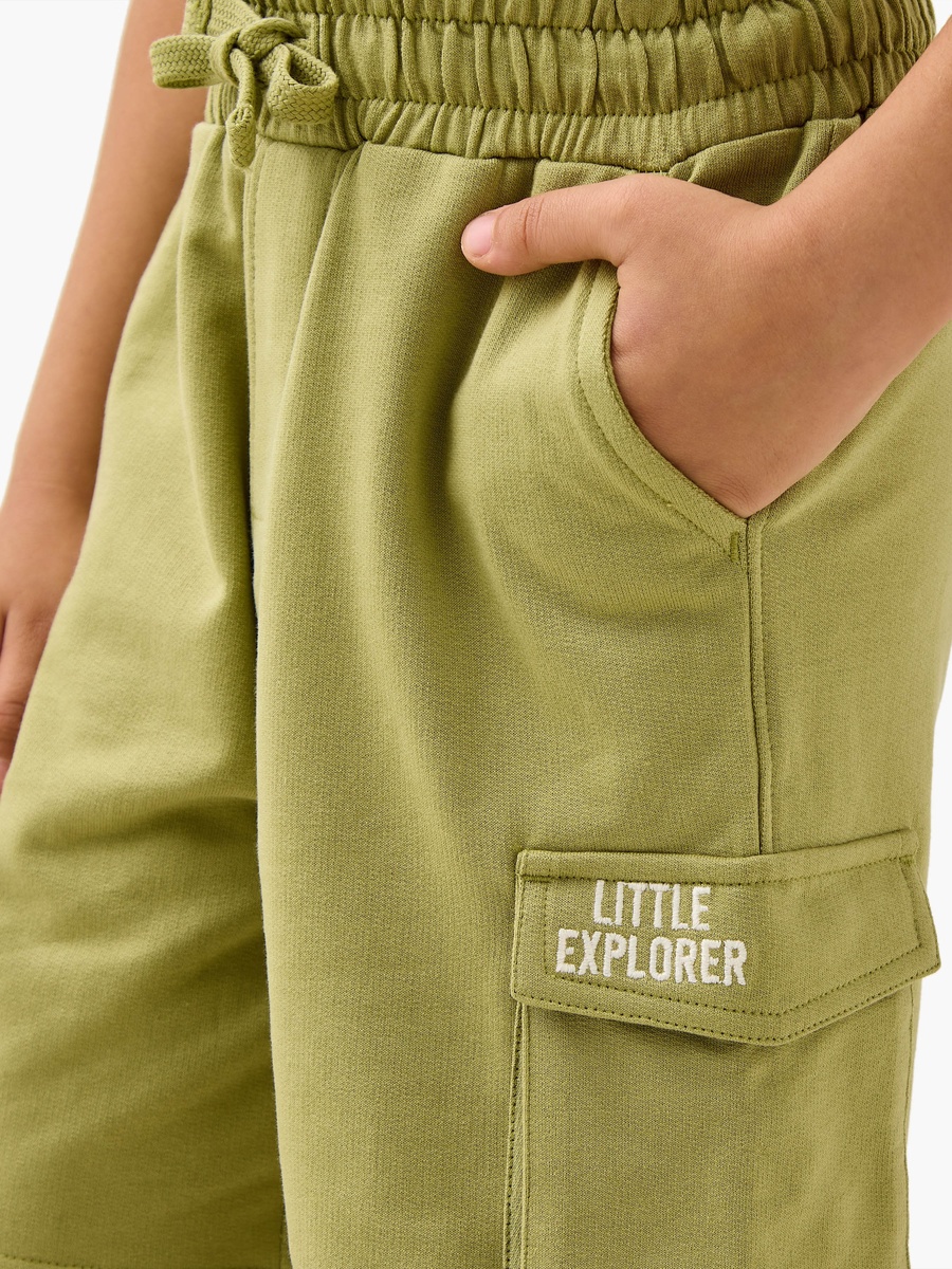Solid Shorts with Pockets and Drawstring Closure