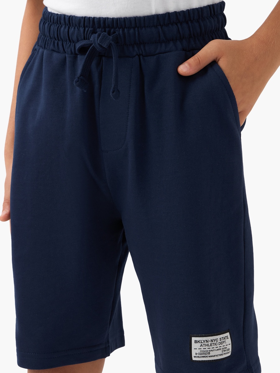 Solid Shorts with Drawstring Closure and Pockets