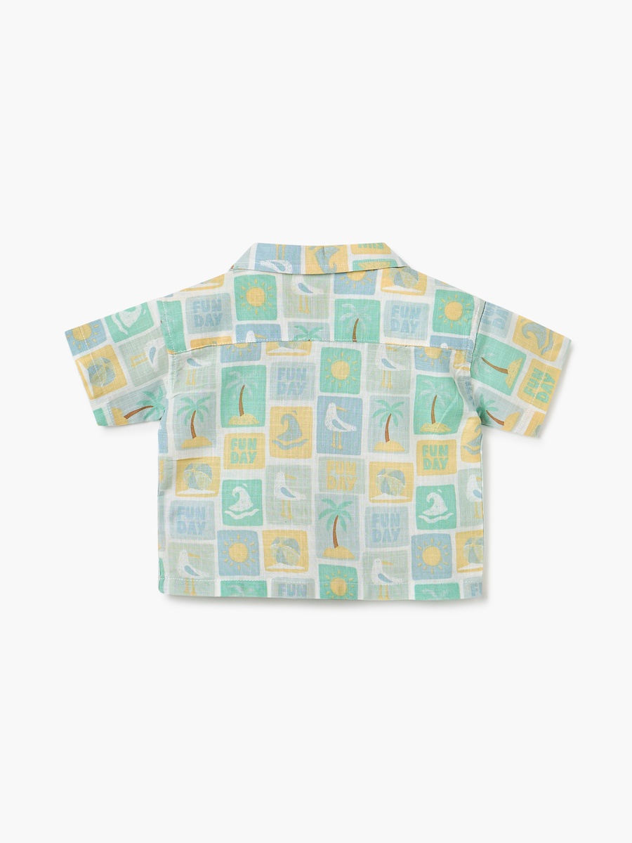 Printed Shirt with Short Sleeves