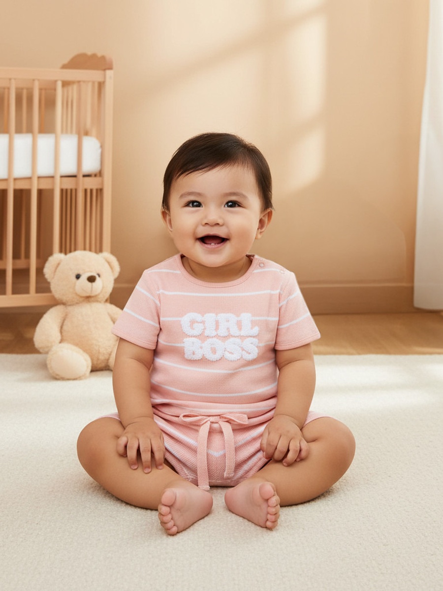 Striped T-Shirt and Shorts Set