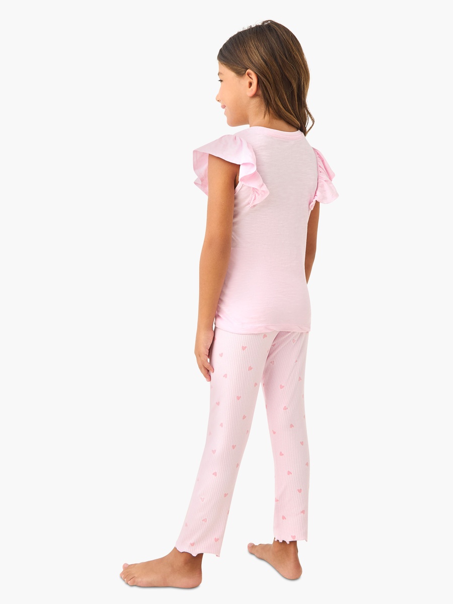Floral Applique T-Shirt and Pyjama Set
