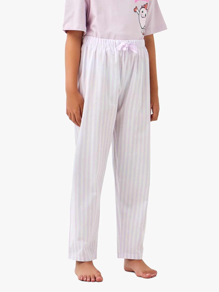 Printed T-Shirt and Striped Pyjama Set