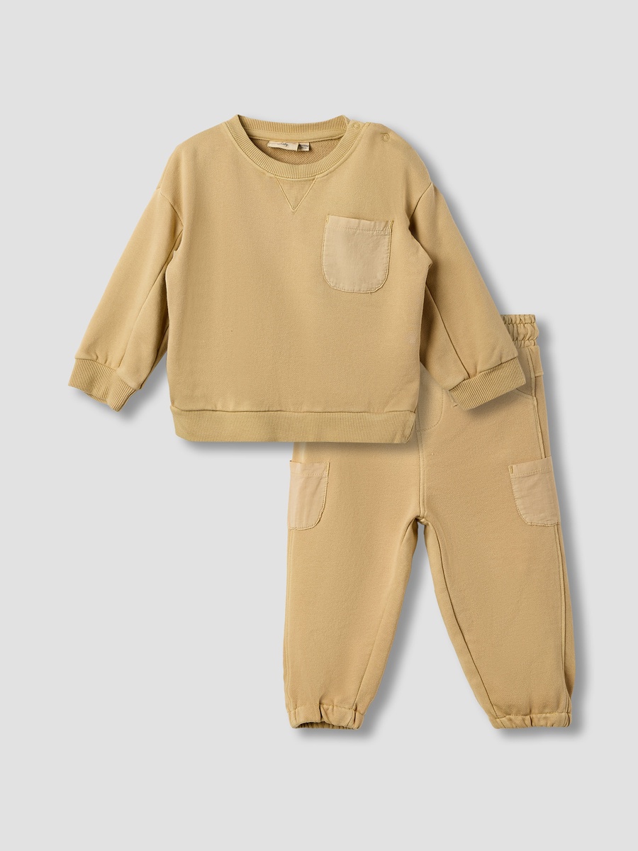 Solid Long Sleeve Sweatshirt and Joggers Set
