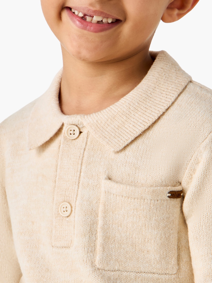 T-Shirt and Joggers Set with Pockets - Polyester - Long Sleeves - Collar