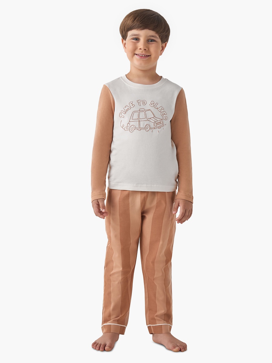 Cotton Pyjama Set with Embroidery