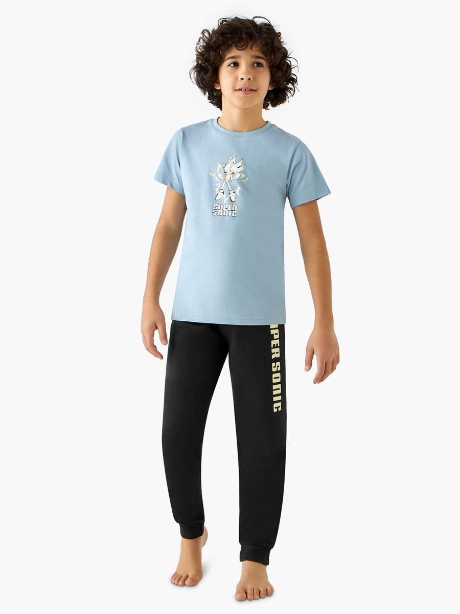 Sonic the Hedgehog Print T-Shirt and Pyjama Set