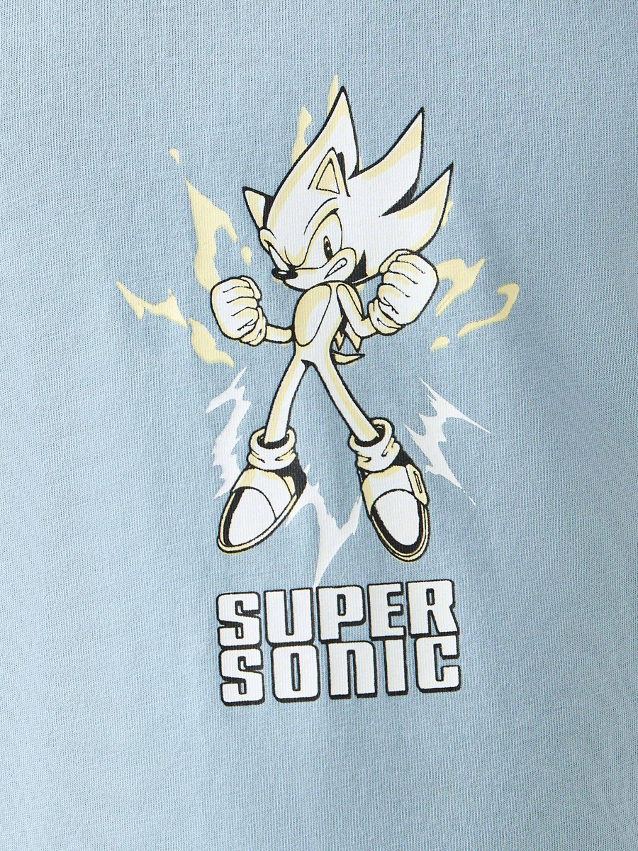Sonic the Hedgehog Print T-Shirt and Pyjama Set