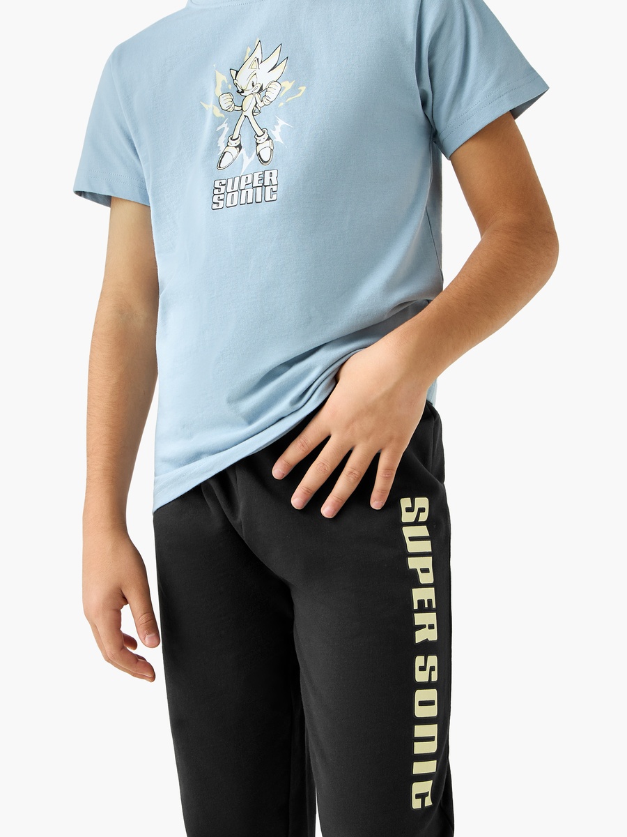 Sonic the Hedgehog Print T-Shirt and Pyjama Set