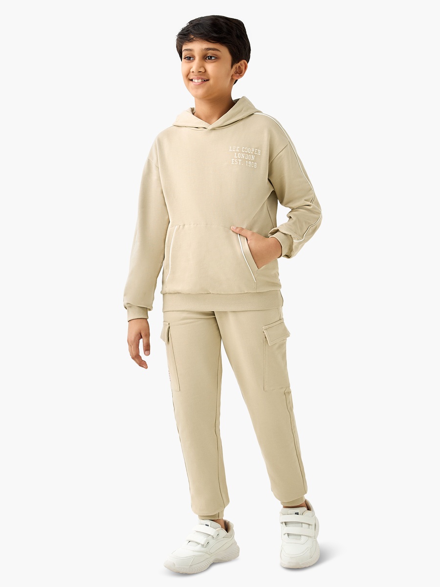 Printed Hooded Sweatshirt and Joggers Set