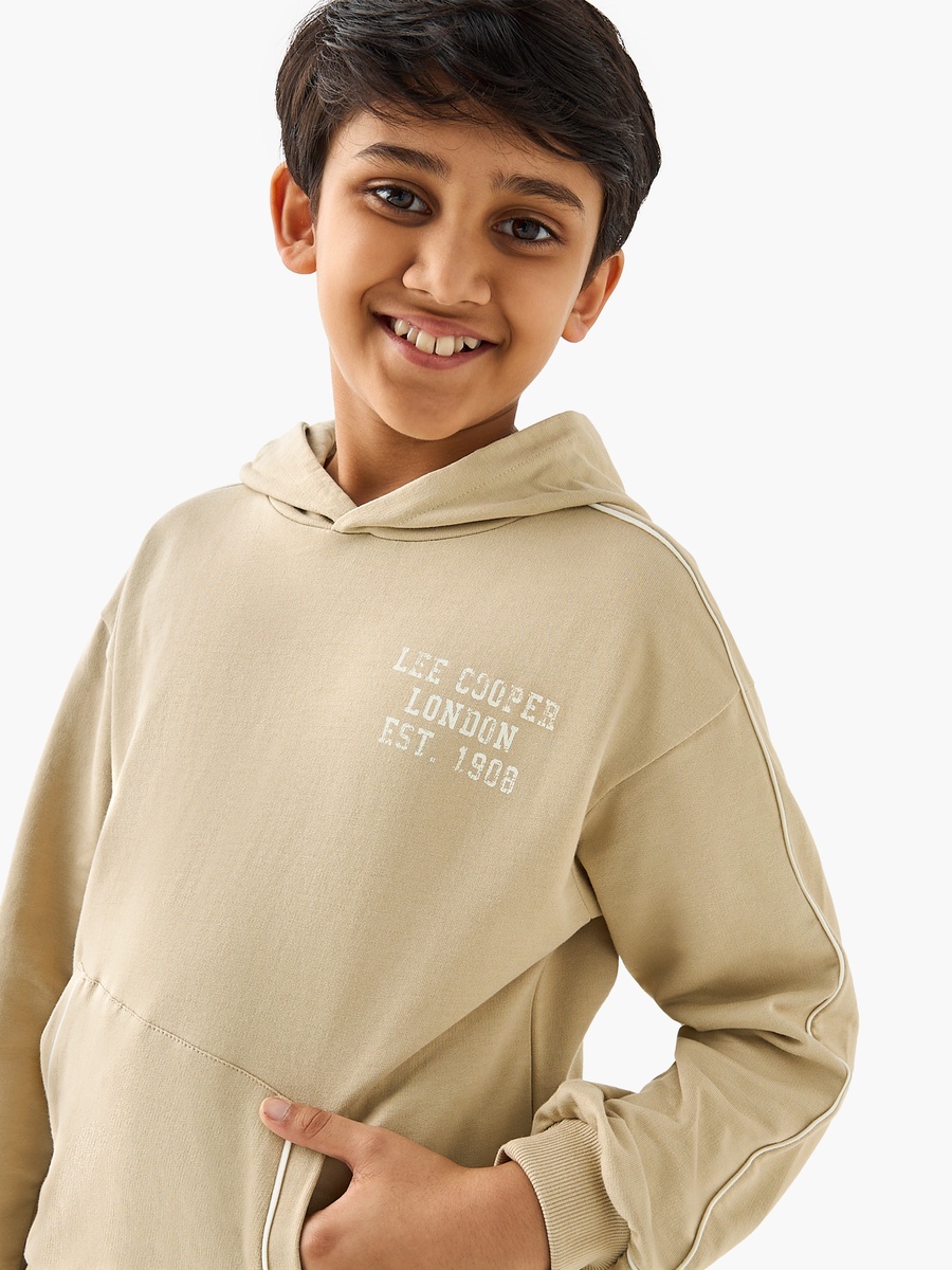 Printed Hooded Sweatshirt and Joggers Set