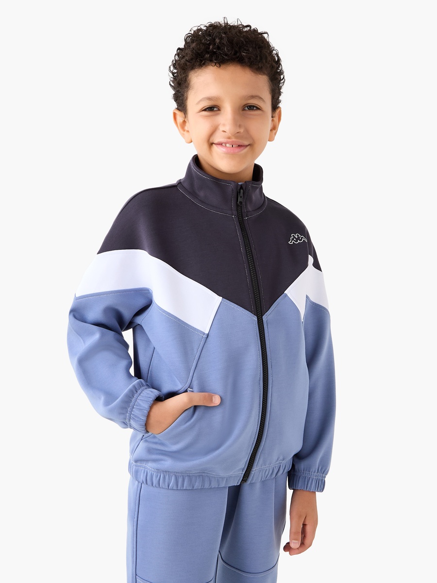 Panelled Zip Through Jacket and Joggers Set