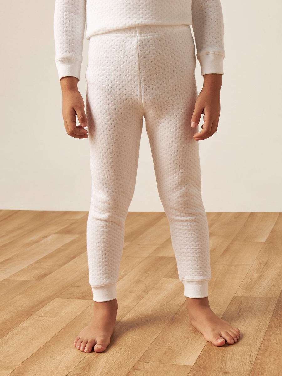 Textured Thermal T-Shirt and Pyjama Set