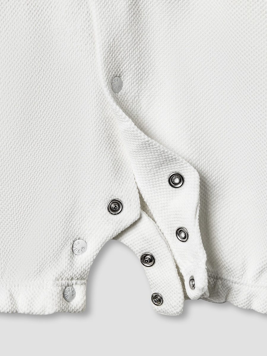 Lace Trim Collared Romper with Short Sleeves