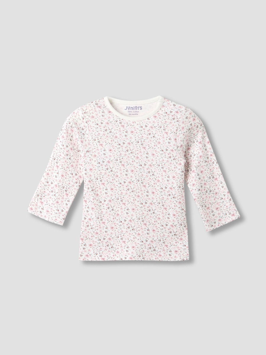 Floral Print Long Sleeve T-Shirt and Pyjama Set