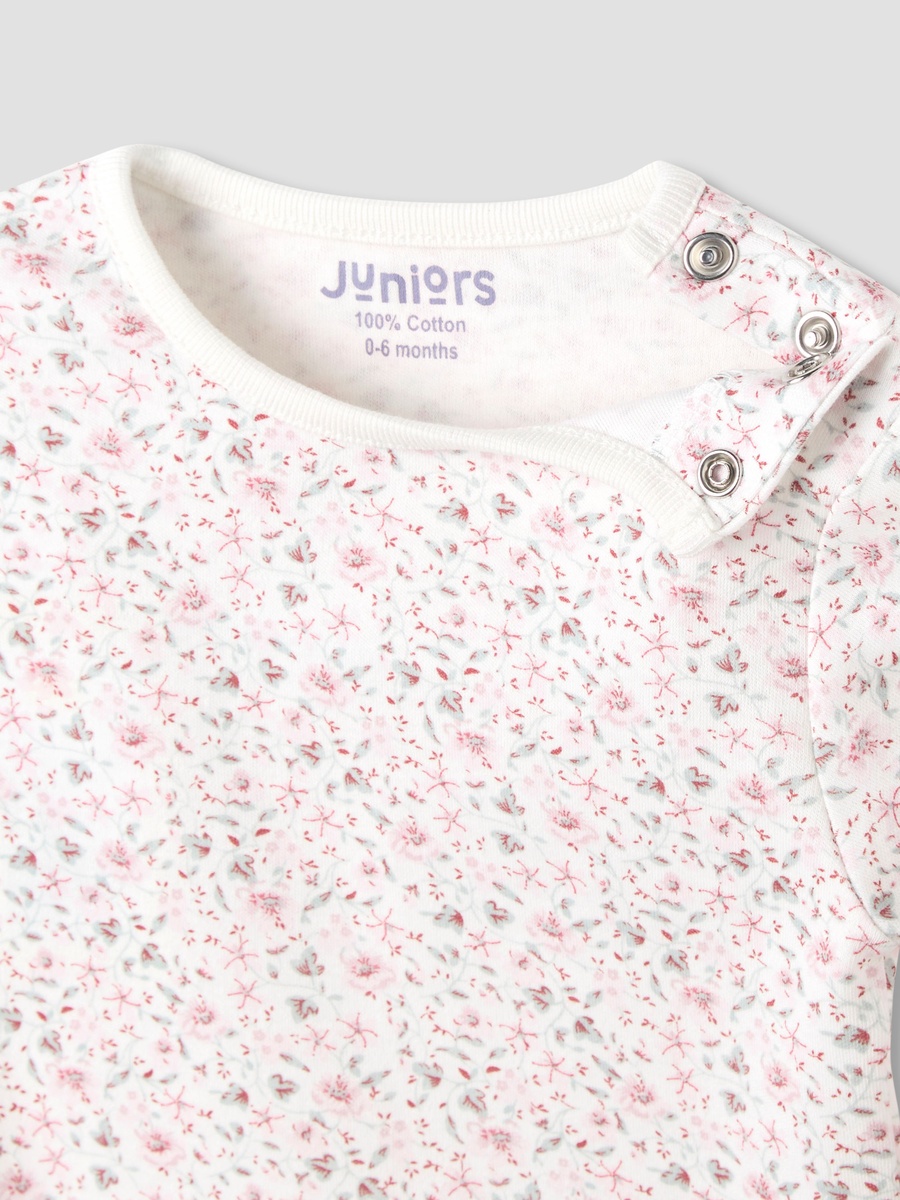 Floral Print Long Sleeve T-Shirt and Pyjama Set
