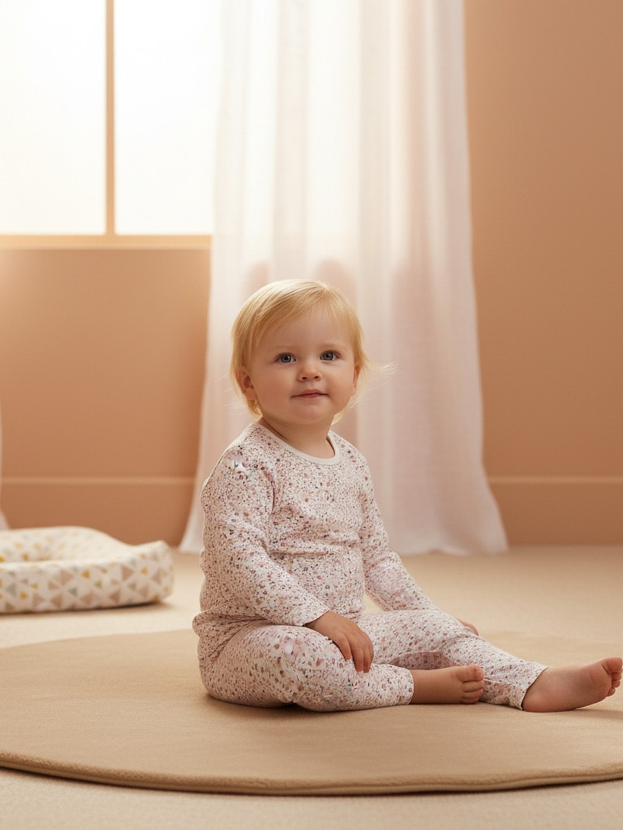 Floral Print Long Sleeve T-Shirt and Pyjama Set