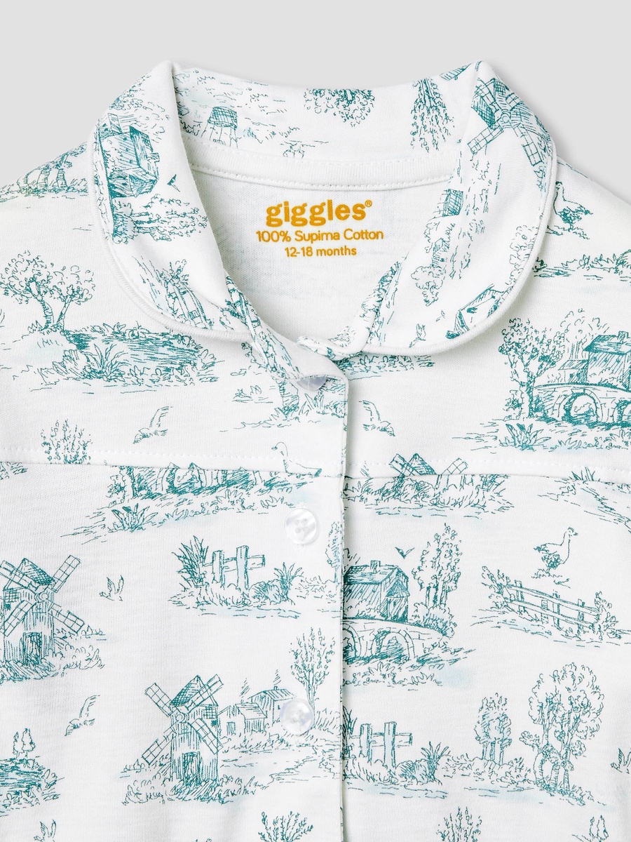 Printed Shirt and Pyjama Set