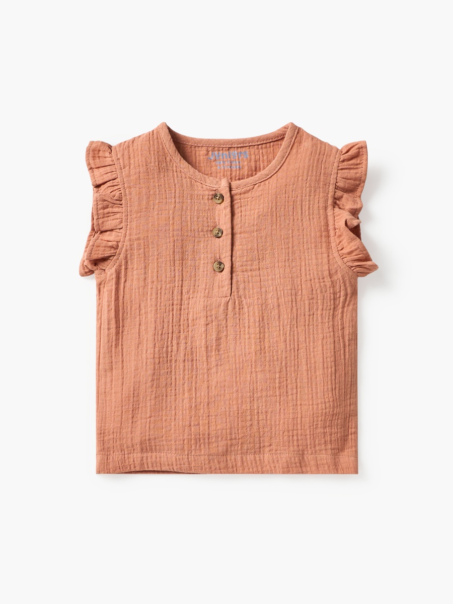 Textured Muslin Top and Shorts Set