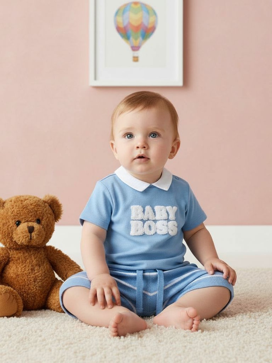 Applique Detail T-Shirt and Shorts Set