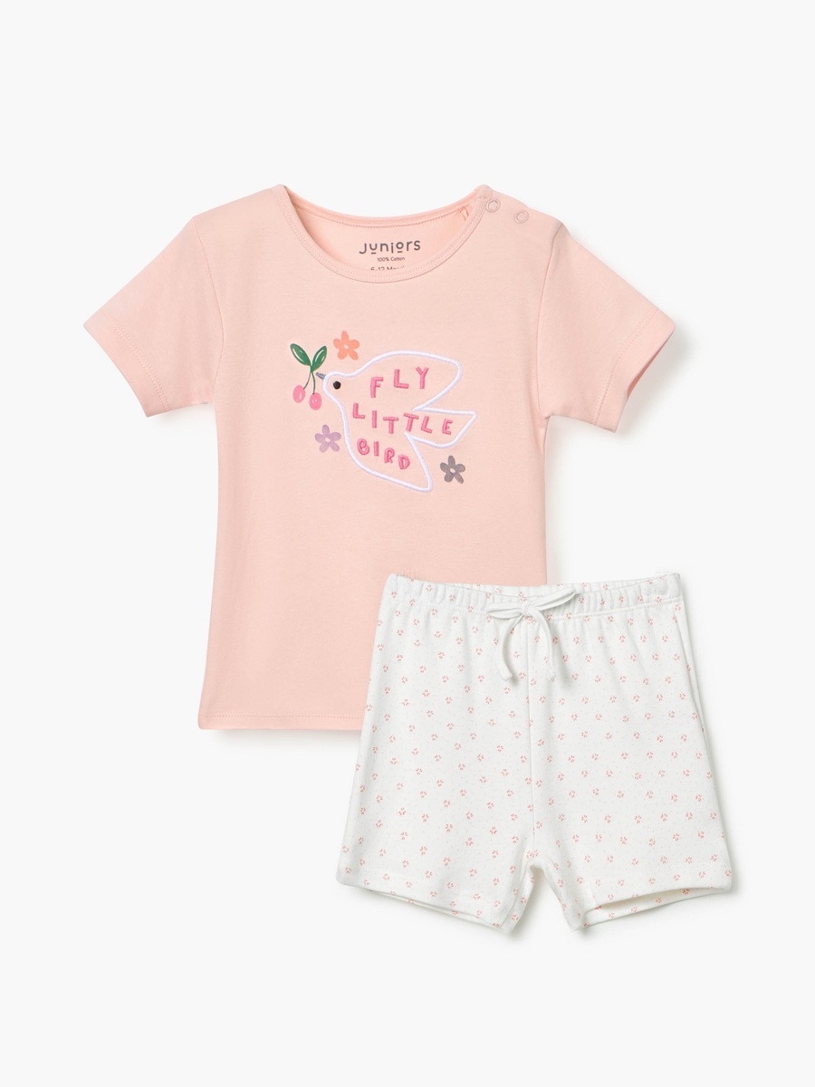 Floral Print T-Shirt and Shorts Set