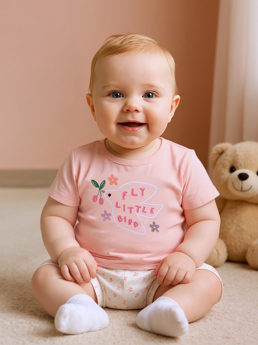 Floral Print T-Shirt and Shorts Set