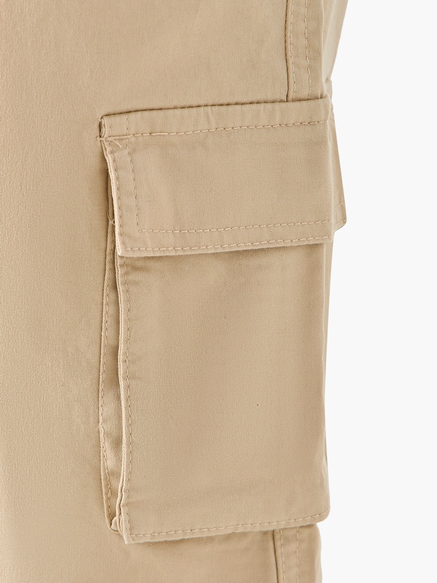 Solid Cargo Pants with Pockets