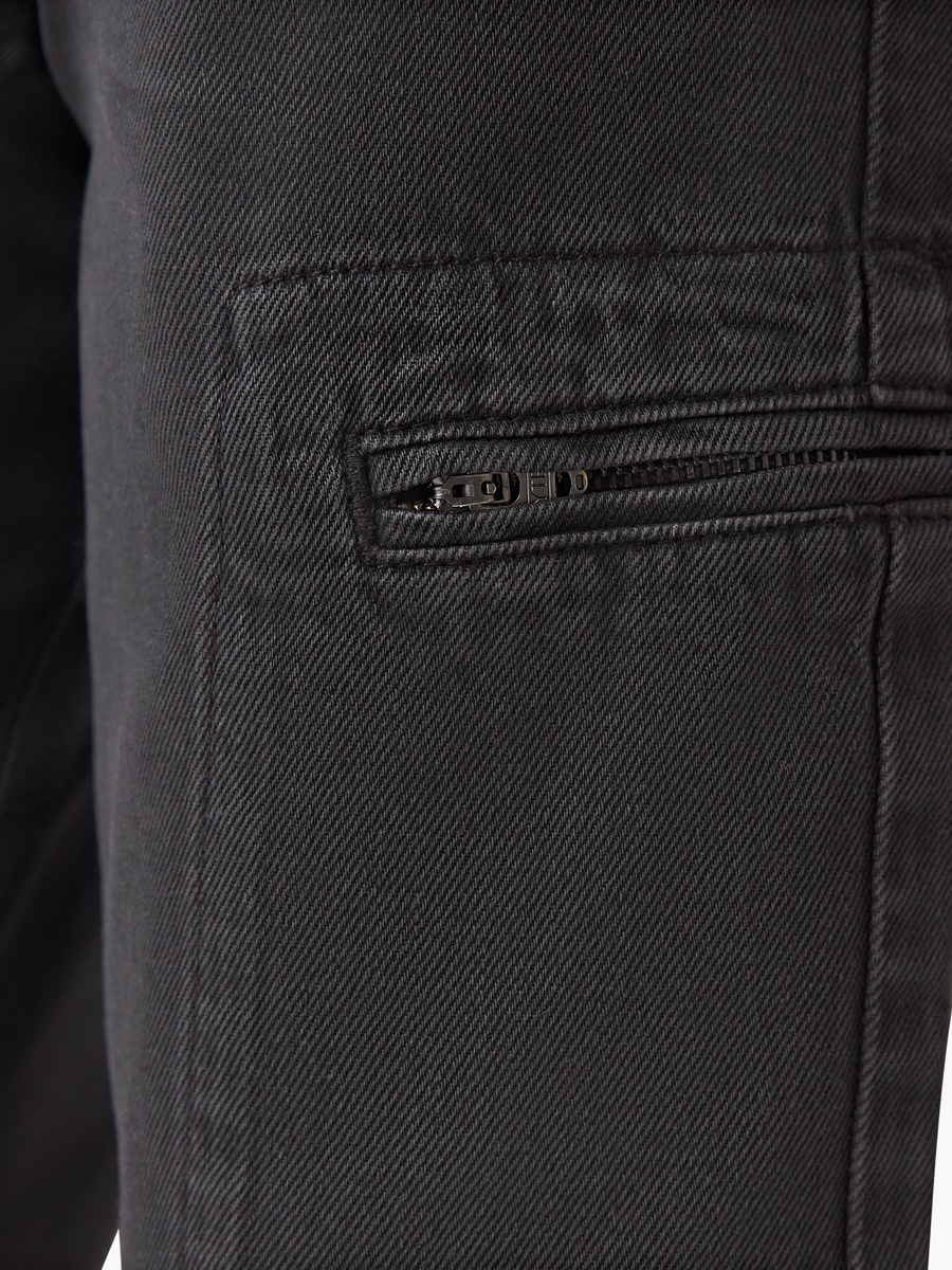 Solid Cargo Pants with Button Closure