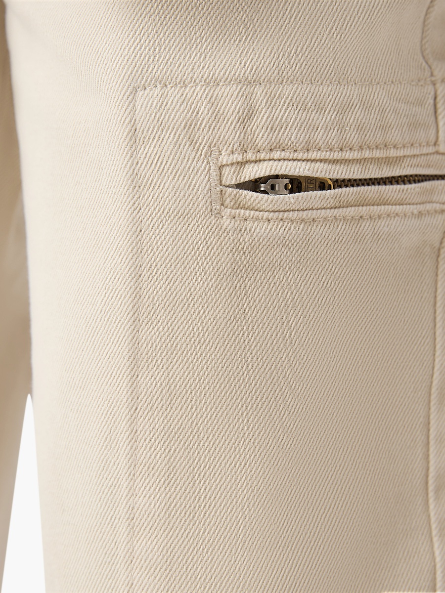 Solid Cargo Pants with Button Closure