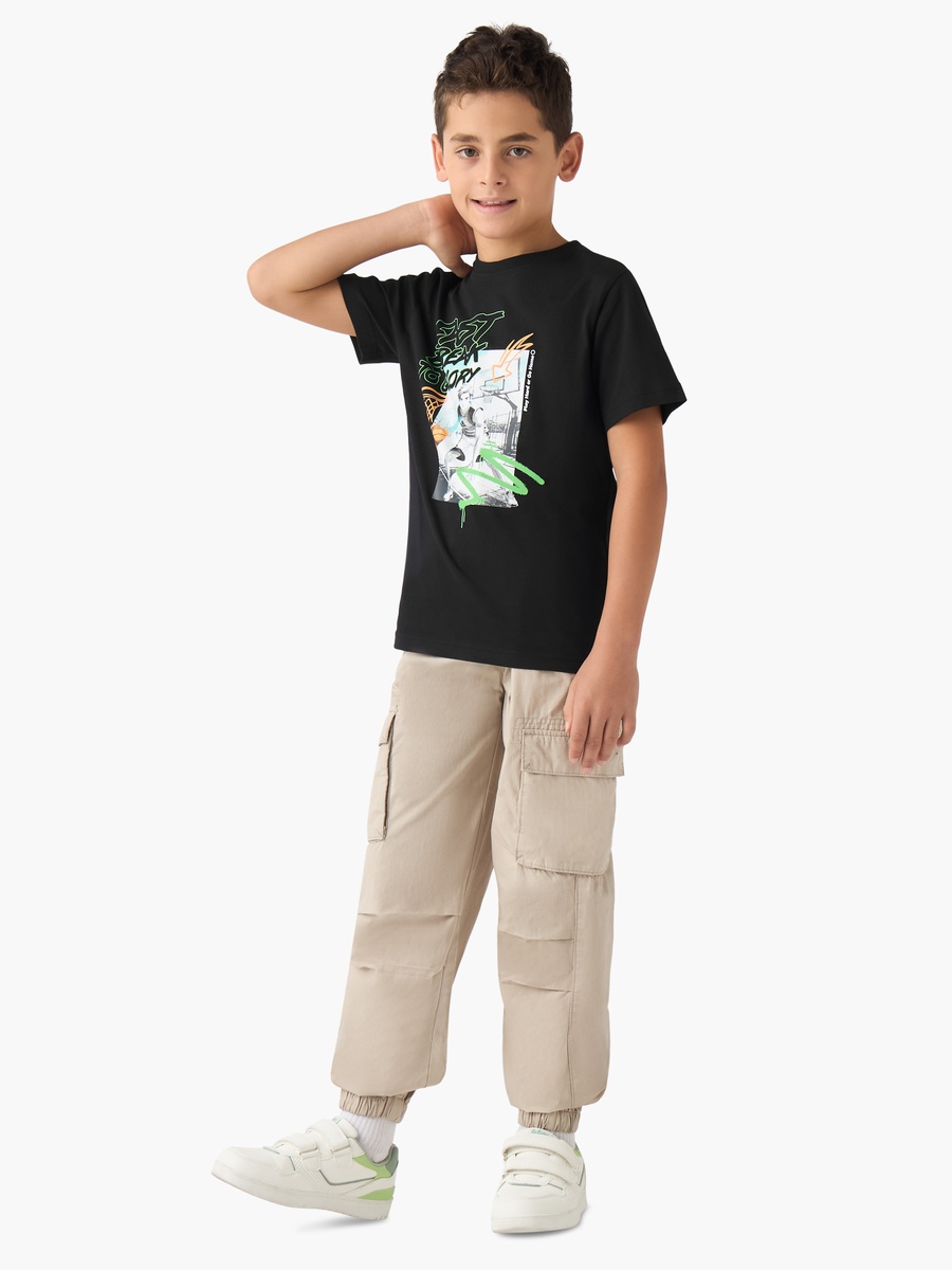 Cotton Trousers with Pockets and Drawstring Waist