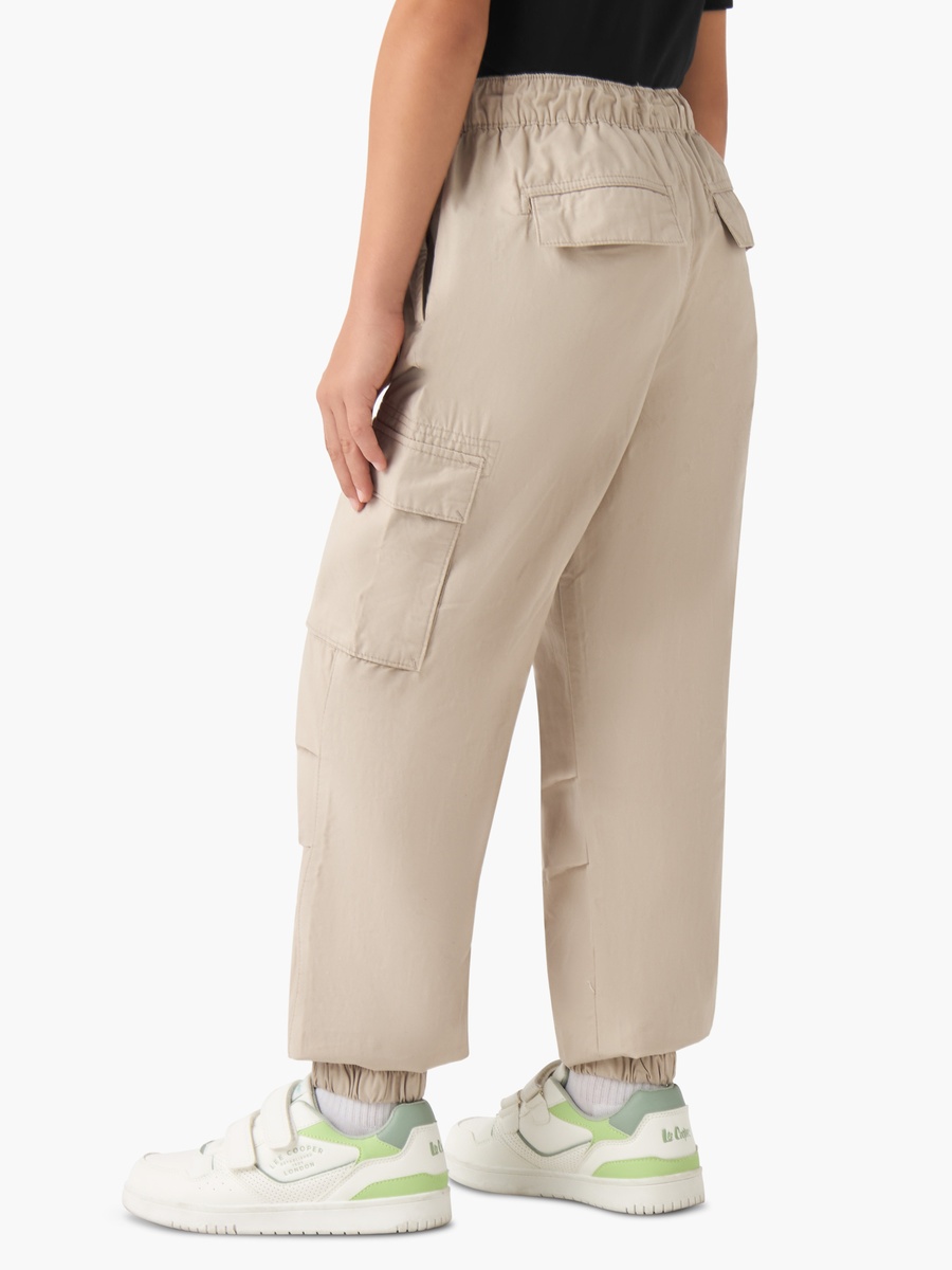 Cotton Trousers with Pockets and Drawstring Waist