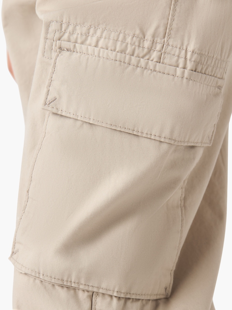 Cotton Trousers with Pockets and Drawstring Waist
