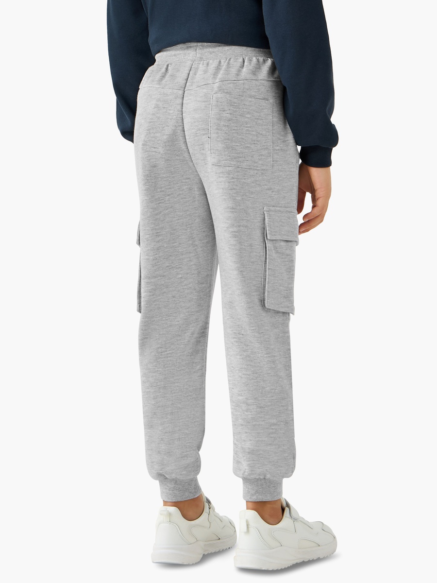 Solid Cargo Joggers with Drawstring Closure