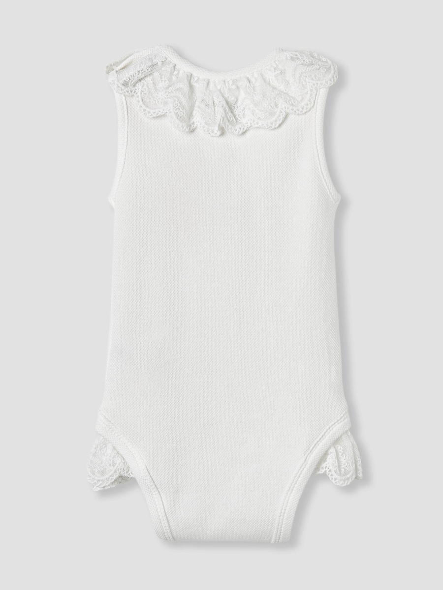 Lace Trim Sleeveless Bodysuit