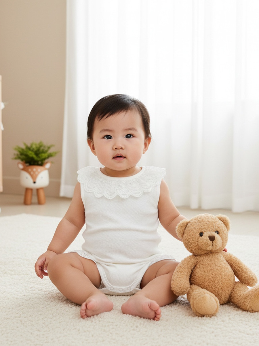 Lace Trim Sleeveless Bodysuit