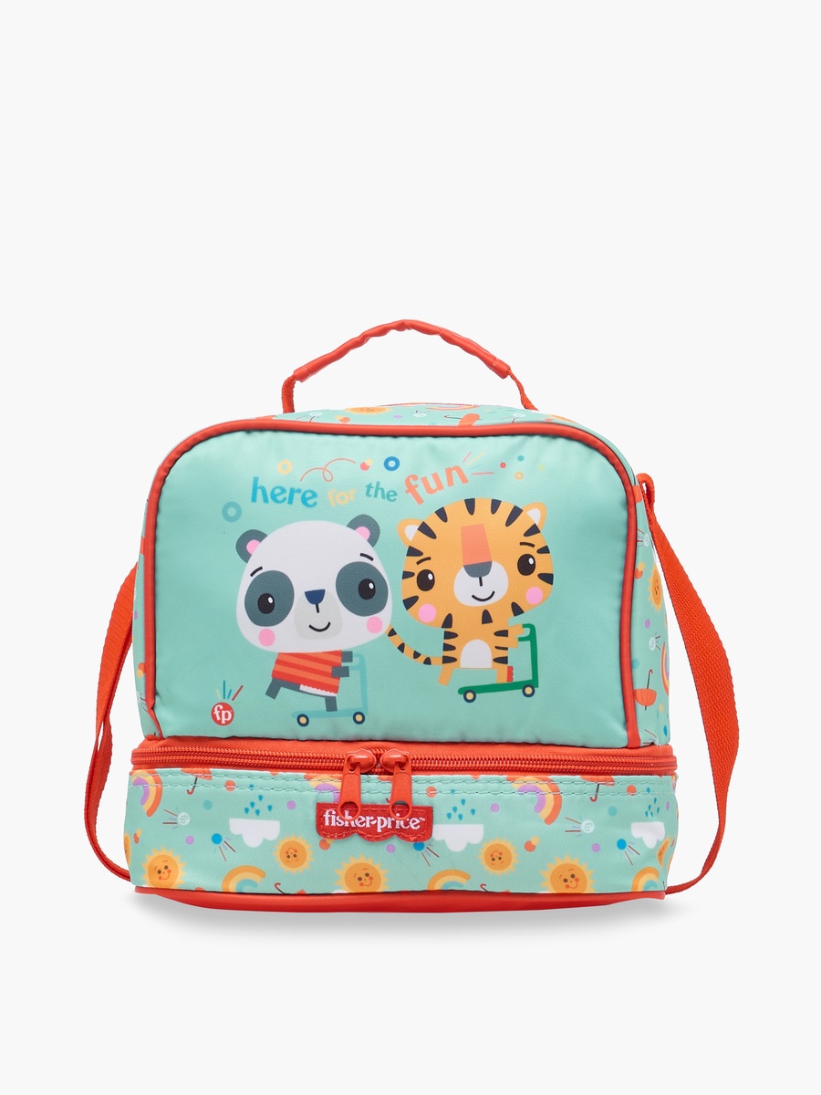 Fisher-Price Printed Lunch Bag with Adjustable Strap and Zip Closure