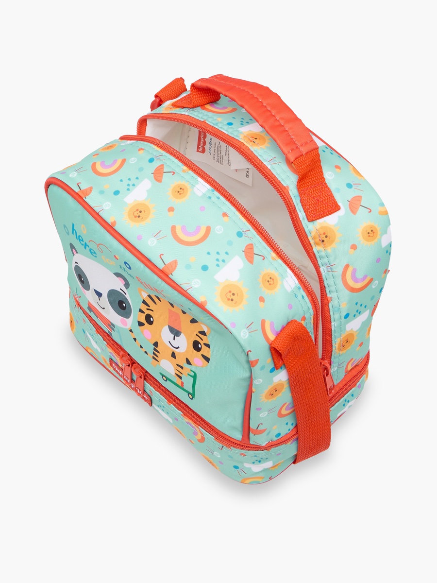 Fisher-Price Printed Lunch Bag with Adjustable Strap and Zip Closure