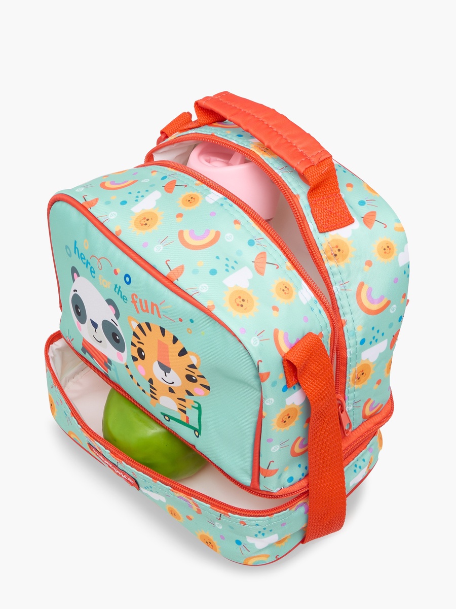 Fisher-Price Printed Lunch Bag with Adjustable Strap and Zip Closure