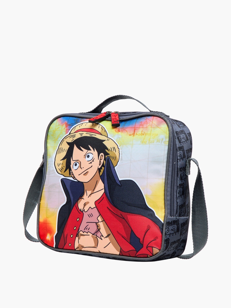 One Piece Print Lunch Bag with Adjustable Strap and Zip Closure