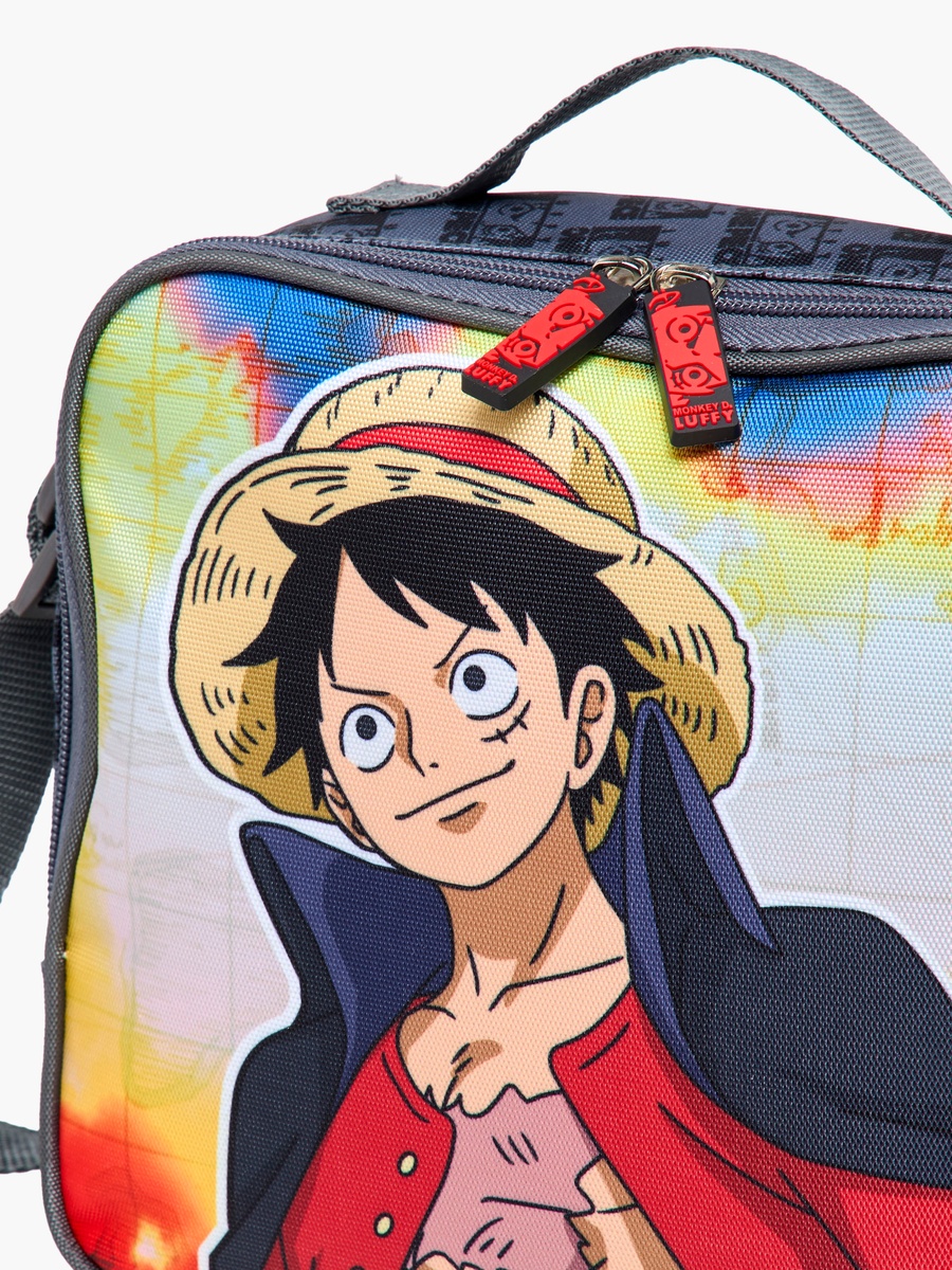 One Piece Print Lunch Bag with Adjustable Strap and Zip Closure