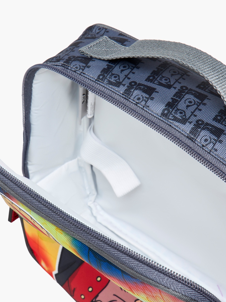 One Piece Print Lunch Bag with Adjustable Strap and Zip Closure
