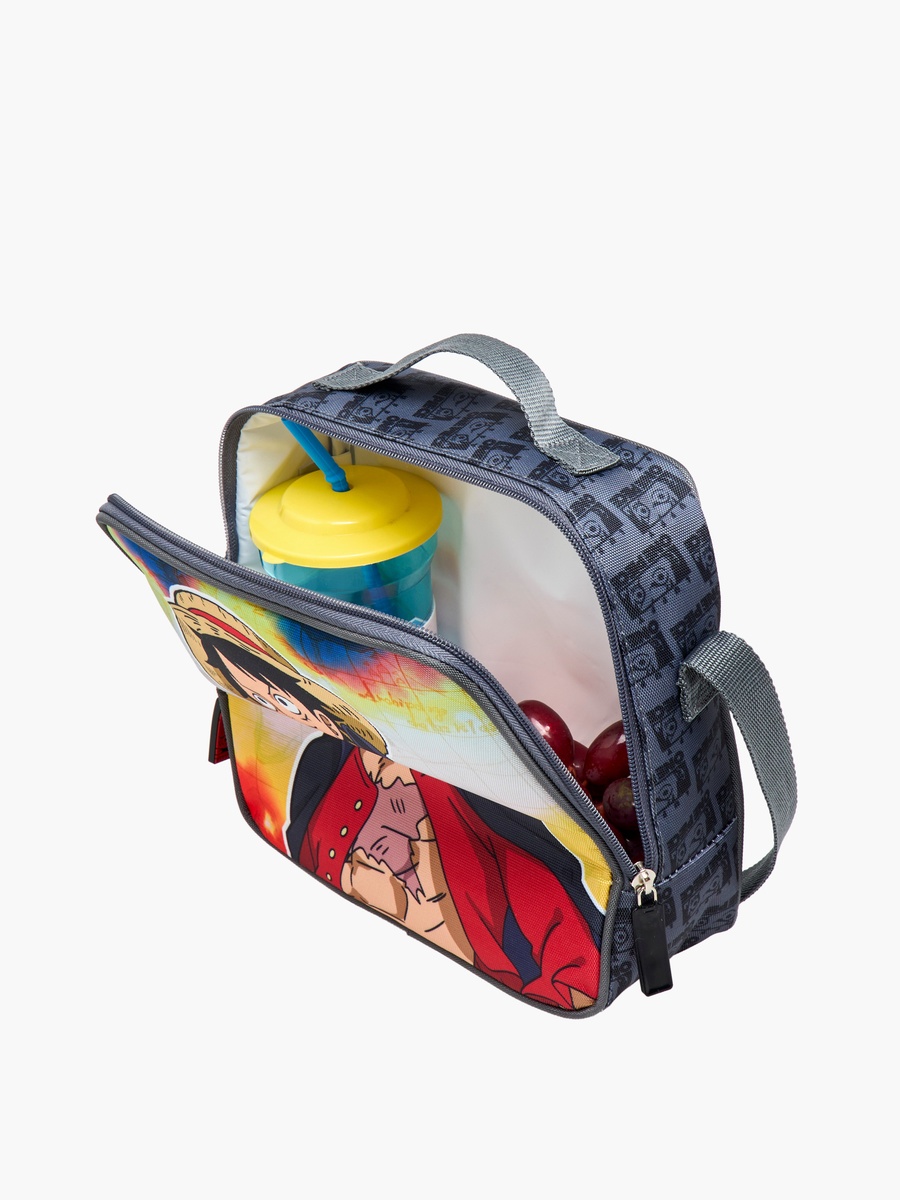 One Piece Print Lunch Bag with Adjustable Strap and Zip Closure